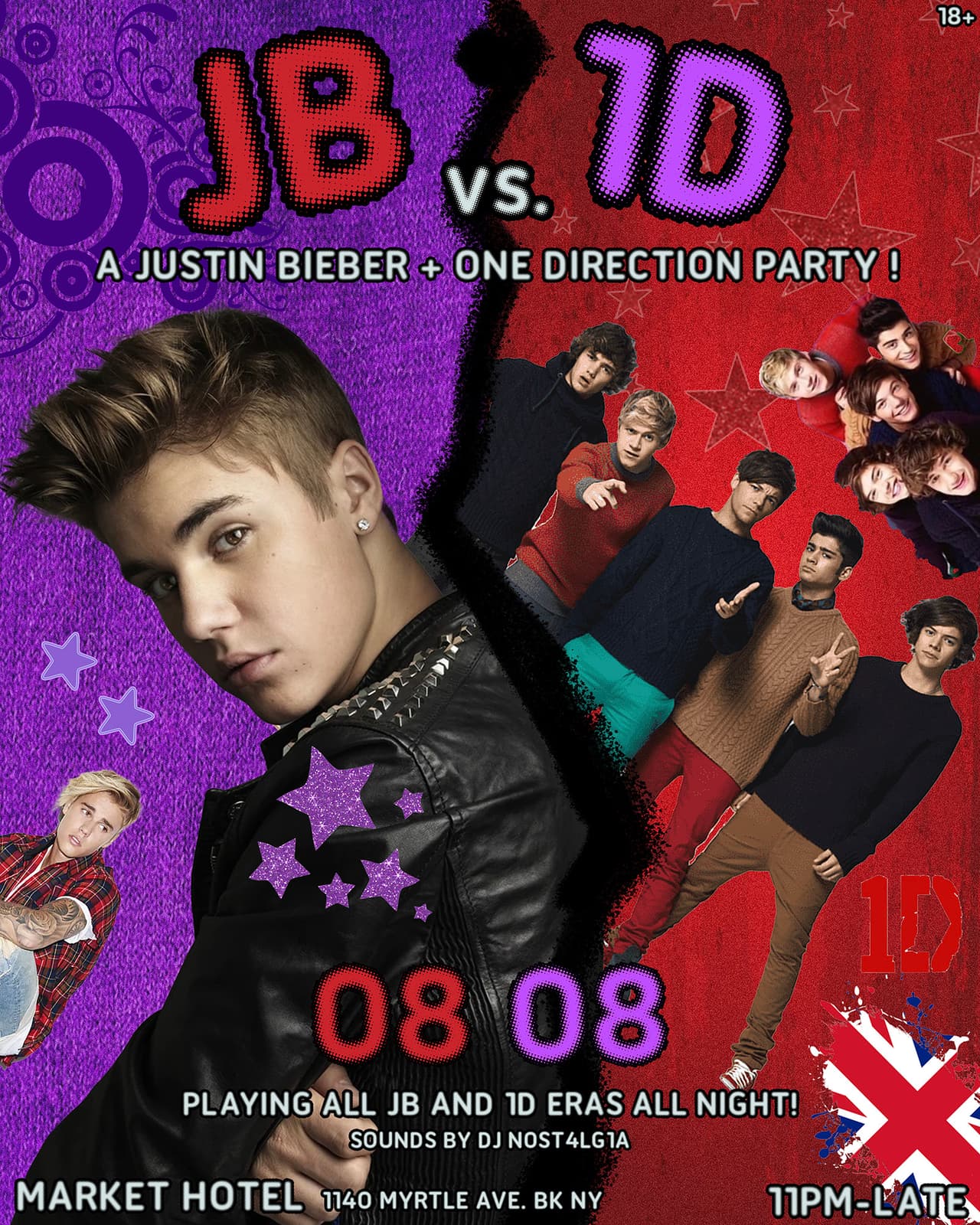 JB vs 1D: JUSTIN BIEBER & ONE DIRECTION PARTY